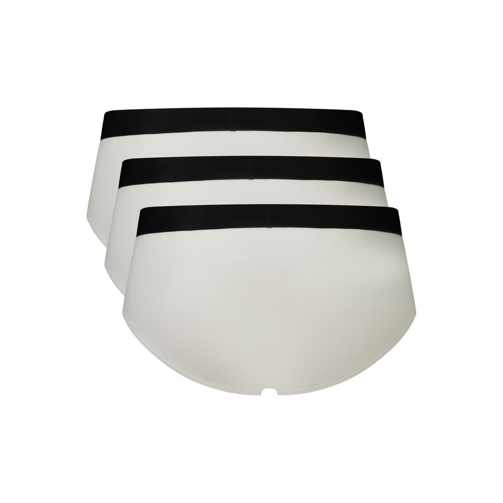 White Cotton 3-Pack Briefs Underwear designed by Hugo Boss - Image 2