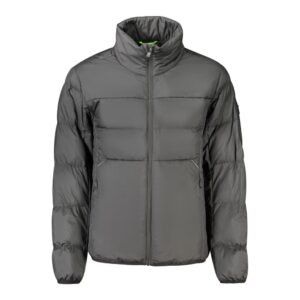 Black Polyester Men's Jacket designed by Hugo Boss