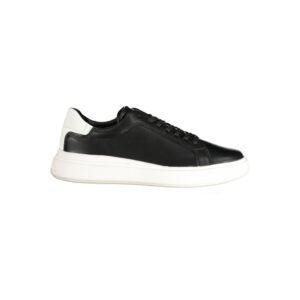 Stylish Black Leather Men's Sneaker designed by Calvin Klein