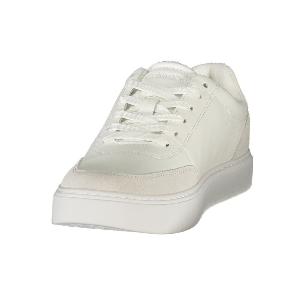 Classic White Low Top Mens Sneaker designed by Calvin Klein - Image 3