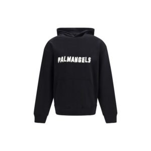 Urban Style Black Hills Cotton Hoodie designed by Palm Angels