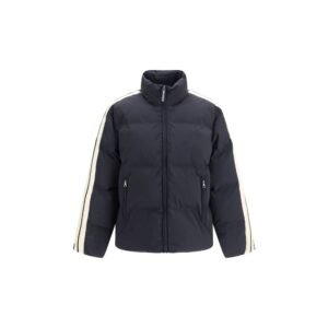 Black Padded Puffer Full-Length Jacket designed by Palm Angels