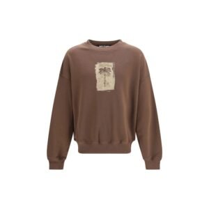 Brown Cotton Palm Tree Sweatshirt designed by Palm Angels