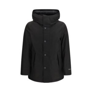 Essential Black Goose Down Parka designed by Woolrich