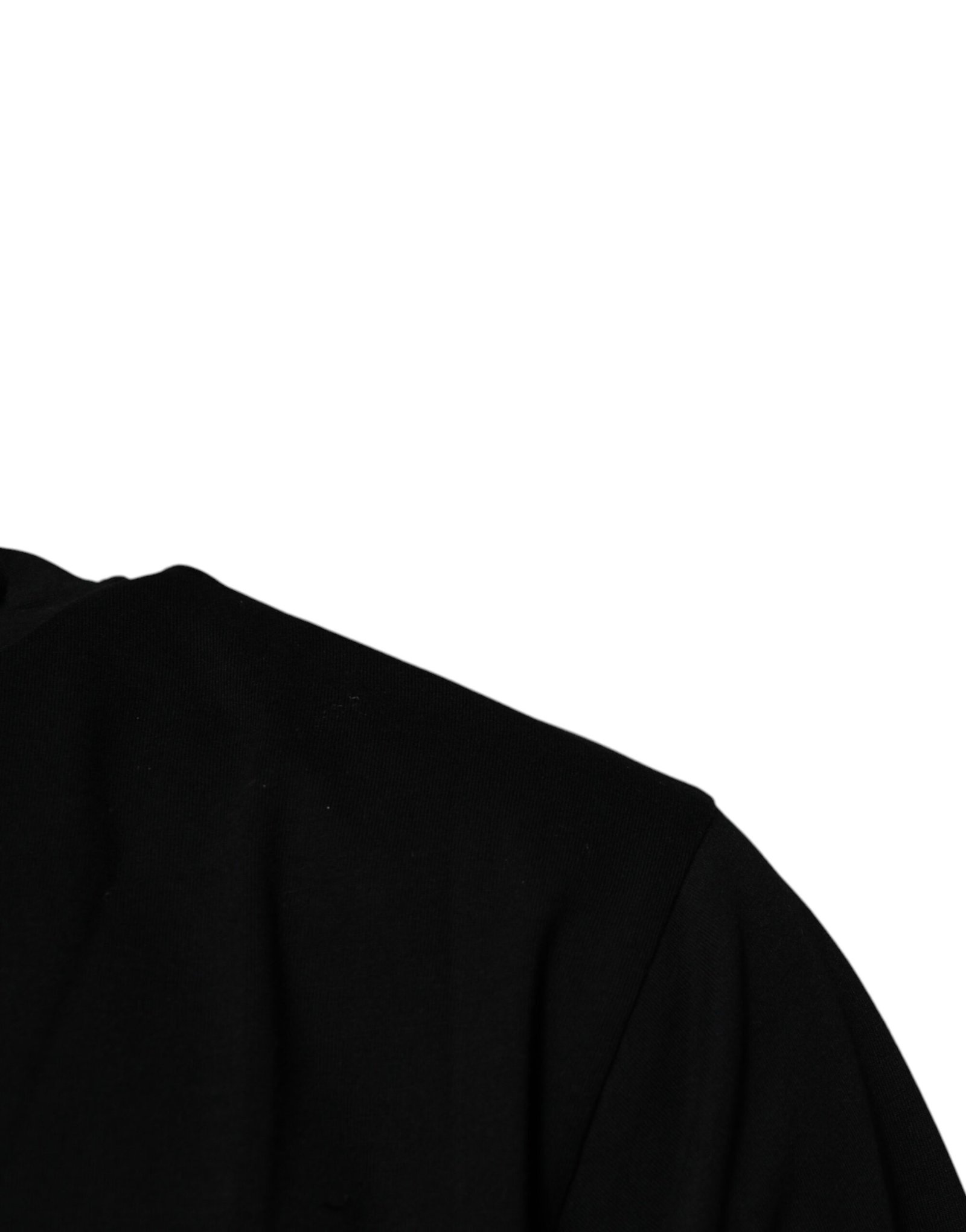 Black Amore Leopard Cotton Crew Neck T-shirt - Image 2