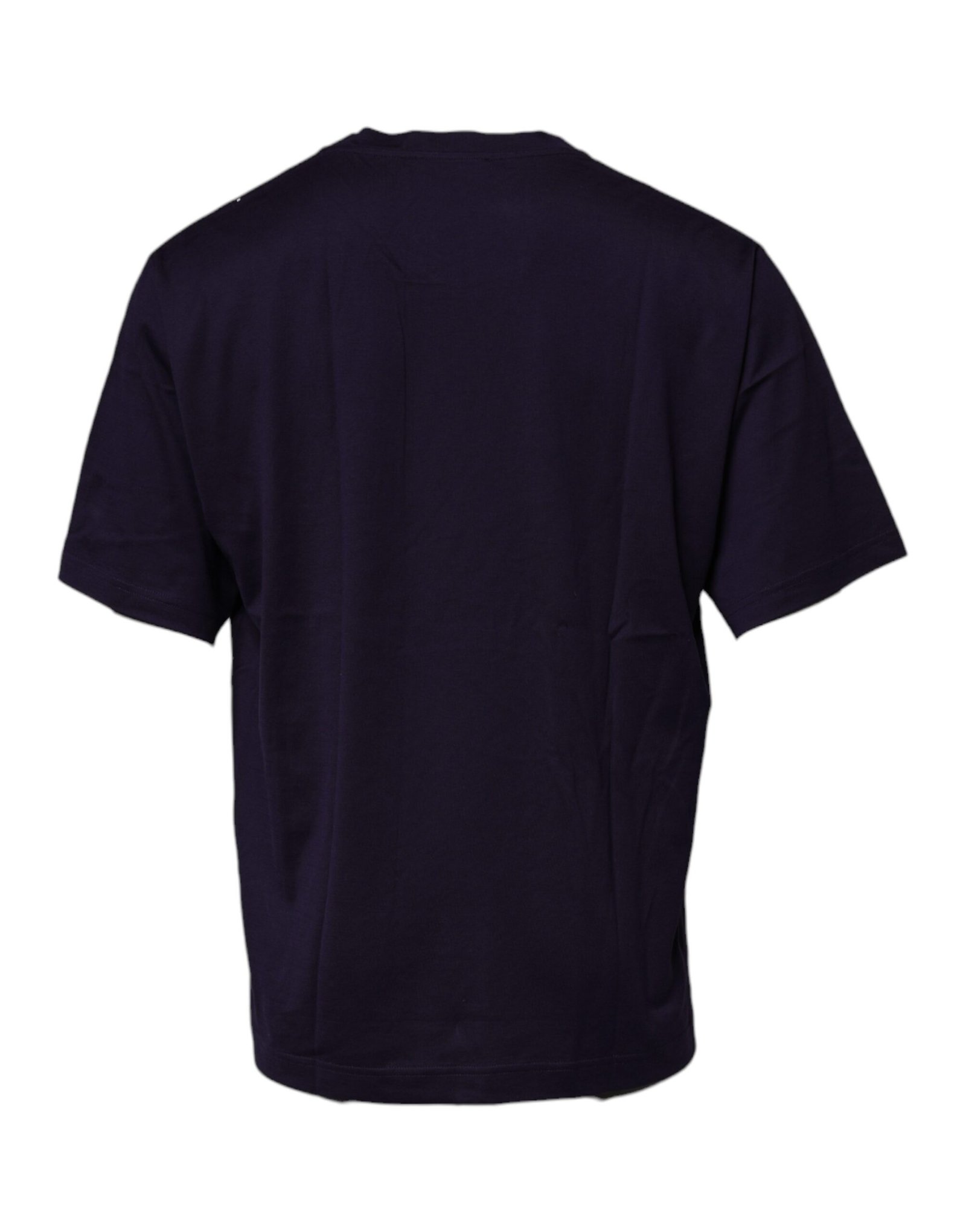 Navy Blue DG Logo Cotton T-Shirt designed by Dolce&Gabbana - Image 3