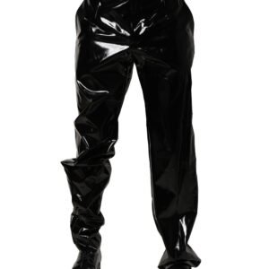 Black Nylon Straight Men Pants designed by Dolce&Gabbana