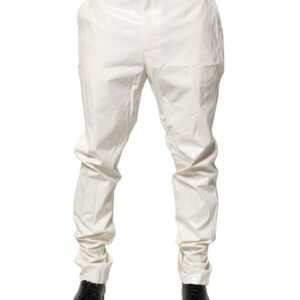 Stylish White Nylon Tapered Pants designed by Dolce&Gabbana