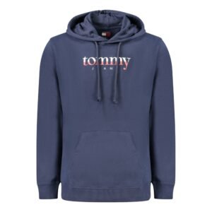 Blue Cotton Mens Hoodie designed by Tommy Hilfiger
