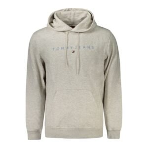 Grigio Cotton Men's Hoodid designed by Tommy Hilfiger