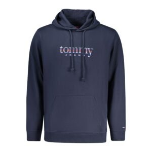 Blue Cotton Men Hoodie designed by Tommy Hilfiger